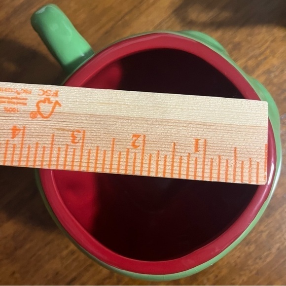 Disney Snow White Poison Apple Sculpted Ceramic Mug. Red and green - Picture 8 of 8